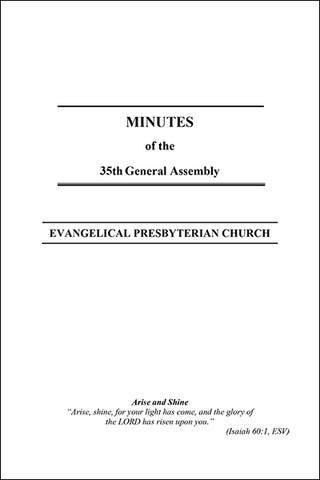 Minutes of the 35th General Assembly (PDF Download)