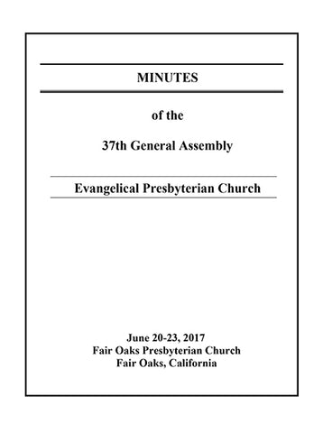 Minutes of the 37th General Assembly (PDF Download)
