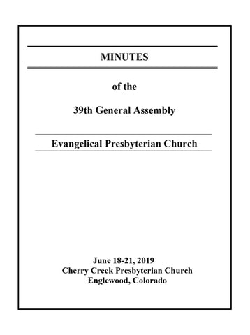 Minutes of the 39th General Assembly (PDF Download)