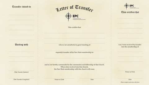 Letters of Transfer