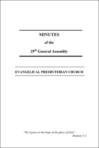 Minutes of the 29th General Assembly (PDF Download)