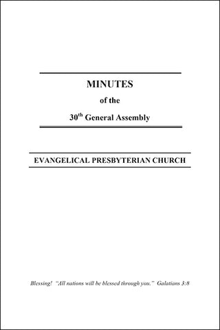 Minutes of the 30th General Assembly (PDF Download)