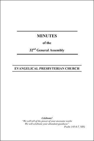 Minutes of the 32nd General Assembly (PDF Download)
