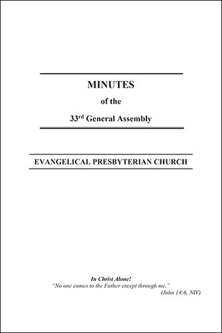 Minutes of the 33rd General Assembly (PDF Download)