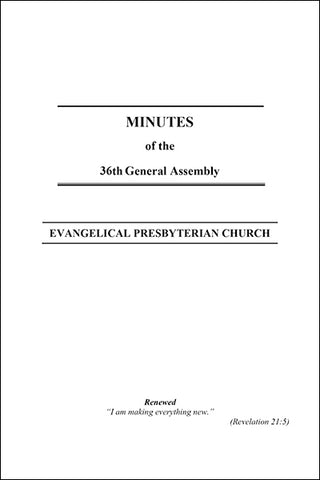 Minutes of the 36th General Assembly (PDF Download)
