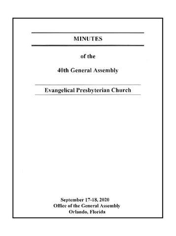 Minutes of the 40th General Assembly (PDF Format)